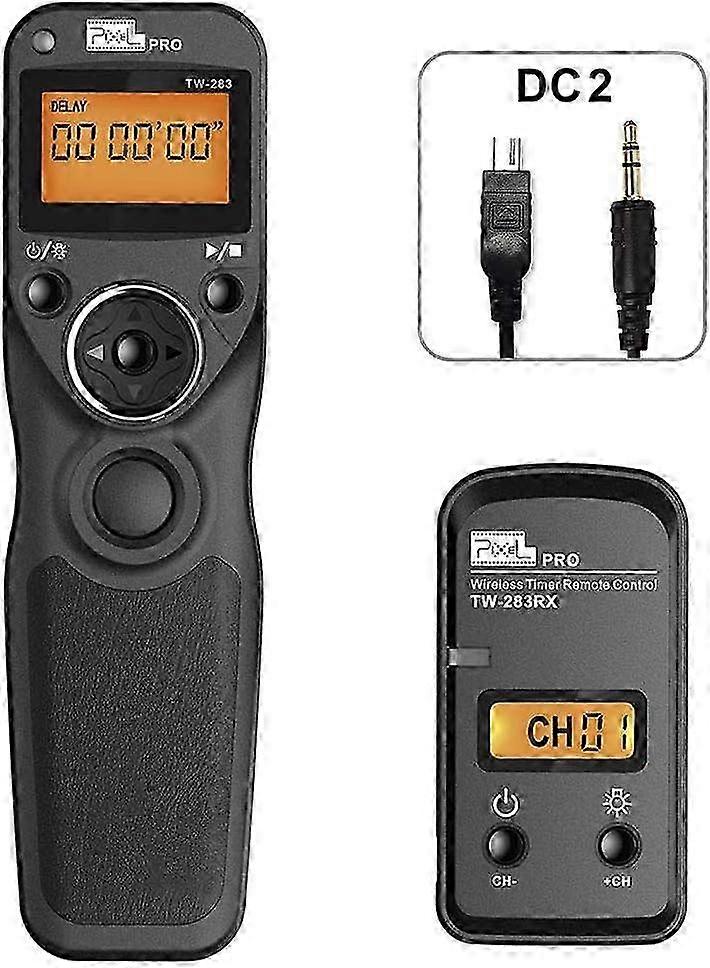 2025 TW-283 DC2 Digital Wireless Remote Control Intervalometer Cable Release Remote Shutter with Timer for Nikon Cameras