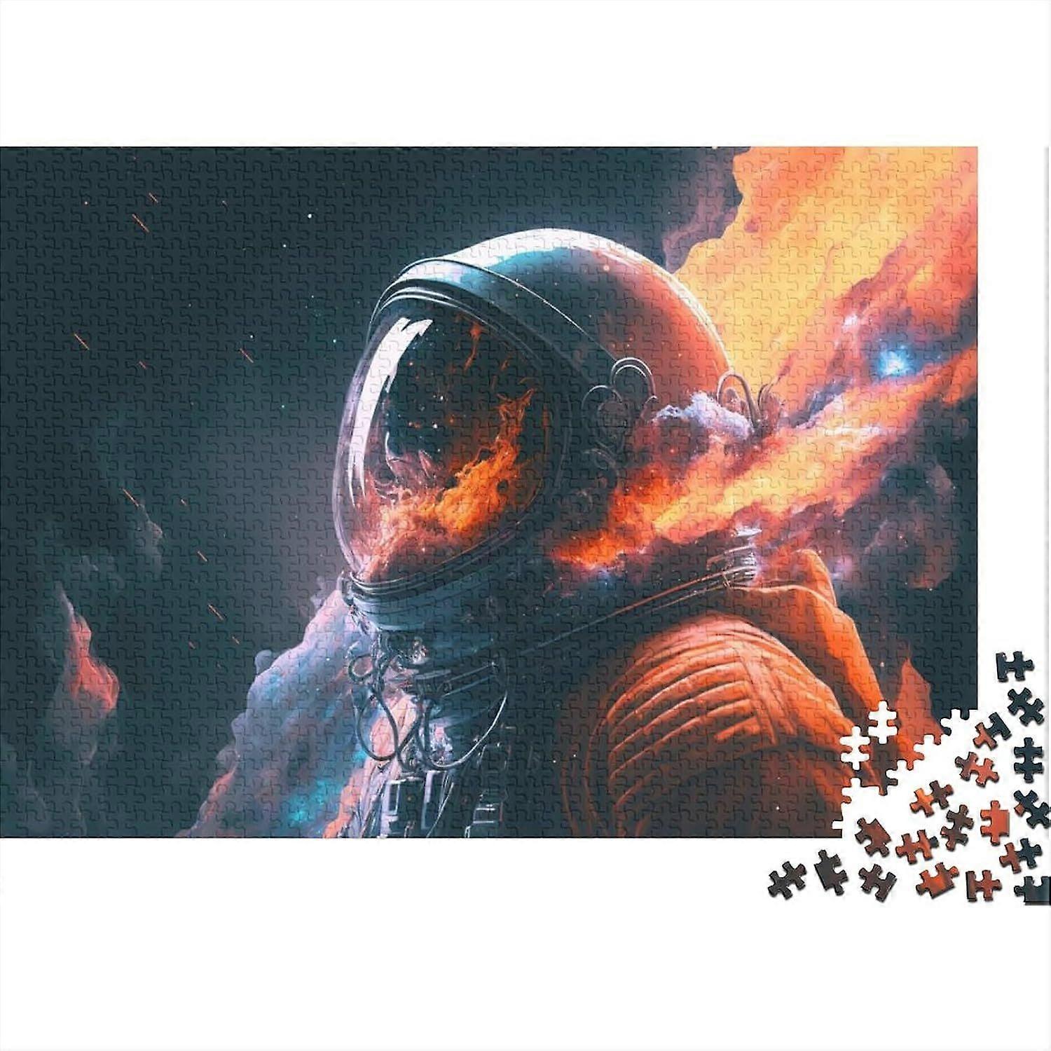 för vuxna 300/500/1000 bitar Space Astronaut Puzzle för vuxna Träpussel Pedagogiskt spel för vuxna barn