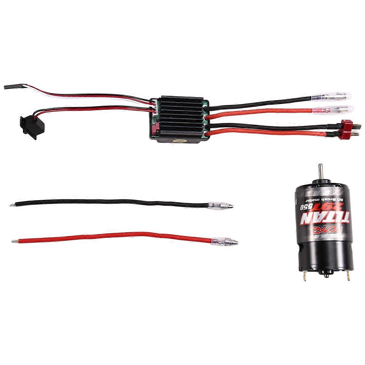 550 Brushed Motor Waterproof ESC 320A Speed Control Combination Set for 1/10 RC Car Crawler Axial SCX10 29T