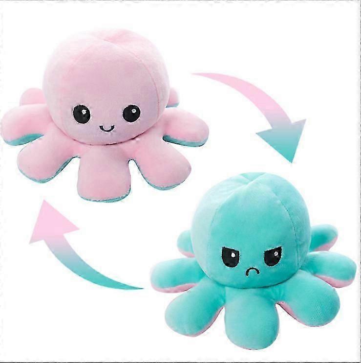 20cm 30cm 40cm Giant Reversible Octopus Stuffed Animal Reversible Happy Sad Octopus Plush Toy js