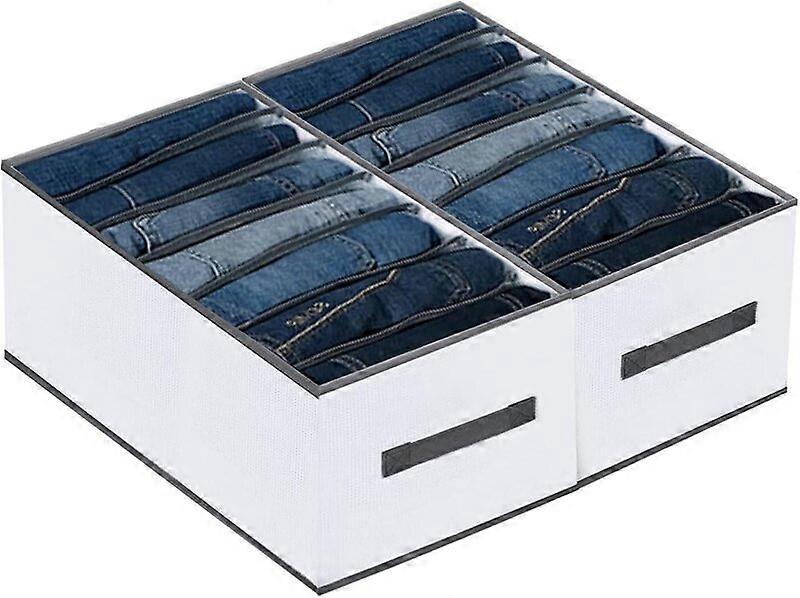 Clothes storage boxes, 2-piece set, made of safe materials and no assembly required