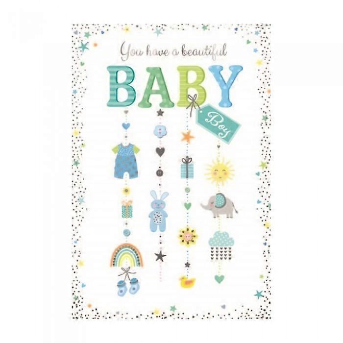Simon Elvin You Have A Beautiful Baby Boy Birthday Card (Pack of 6)
