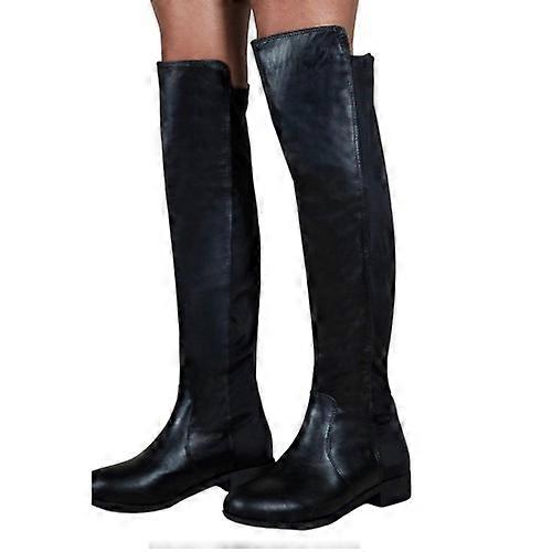 Where's That From Womens/Ladies Diem PU Pull-On Knee-High Boots