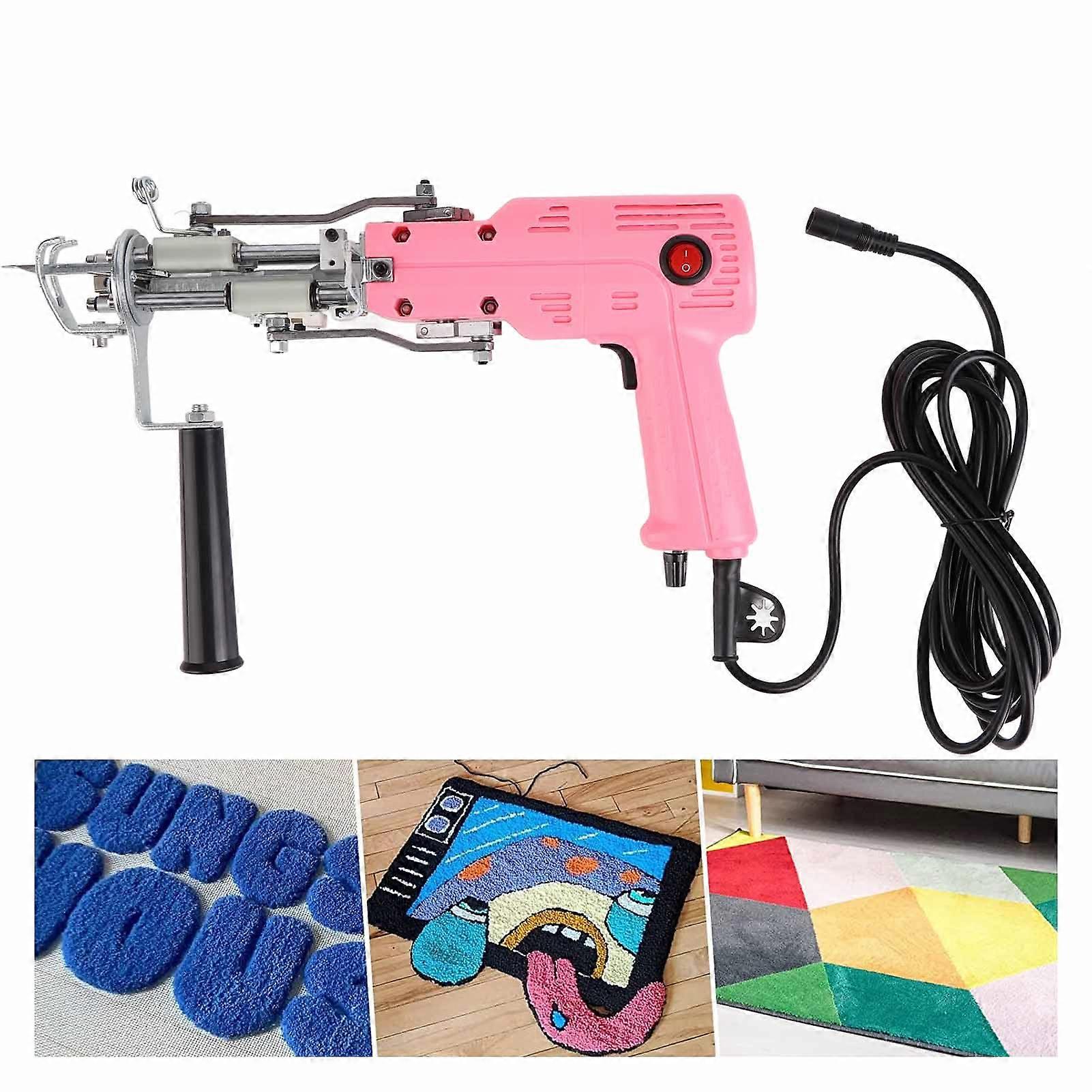 Tapis rose Tufting Gun Kit 200W 360° Poignée US Plug