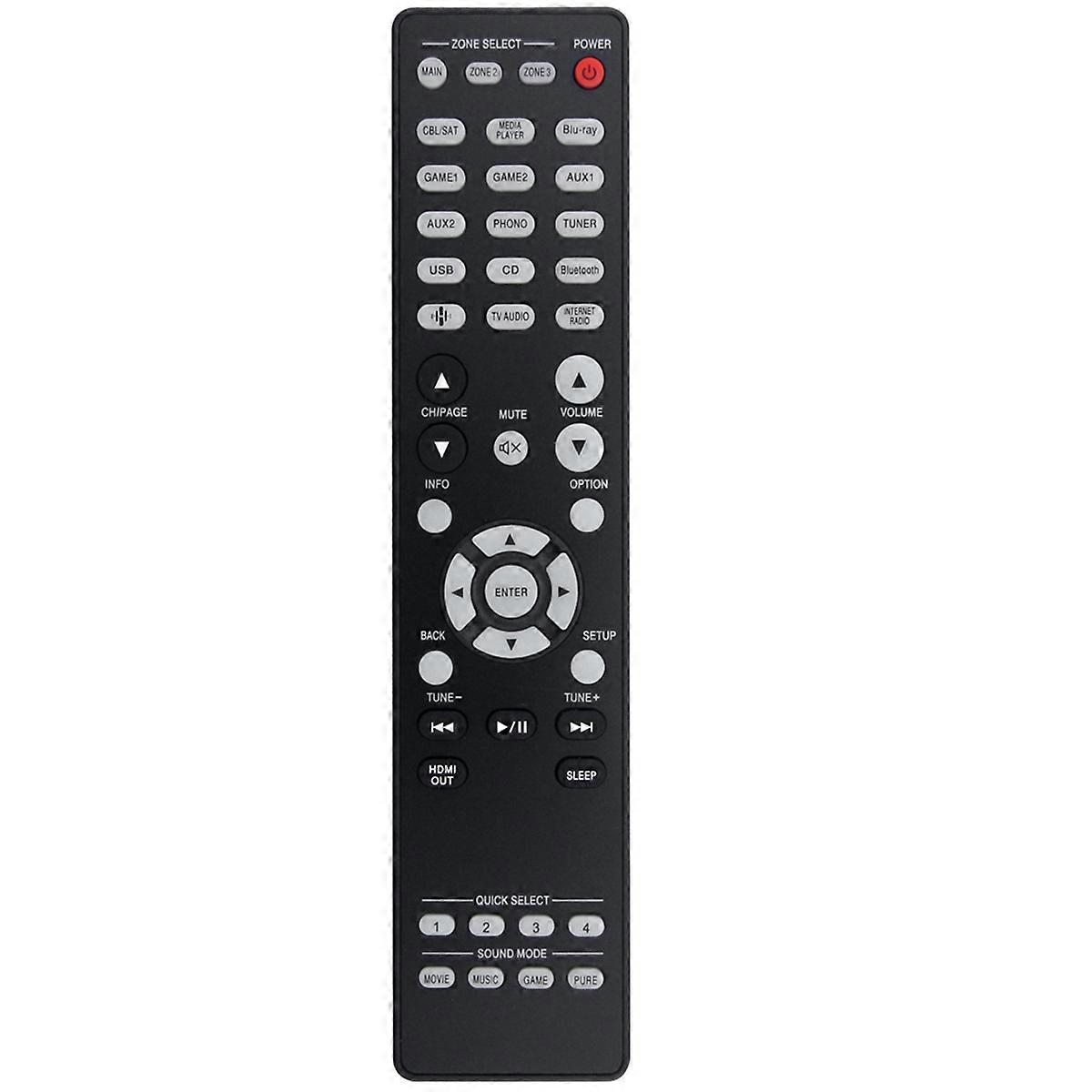 Replace RC-1256 Remote Control for AV Surroud Receiver RC-1256 Remote Control