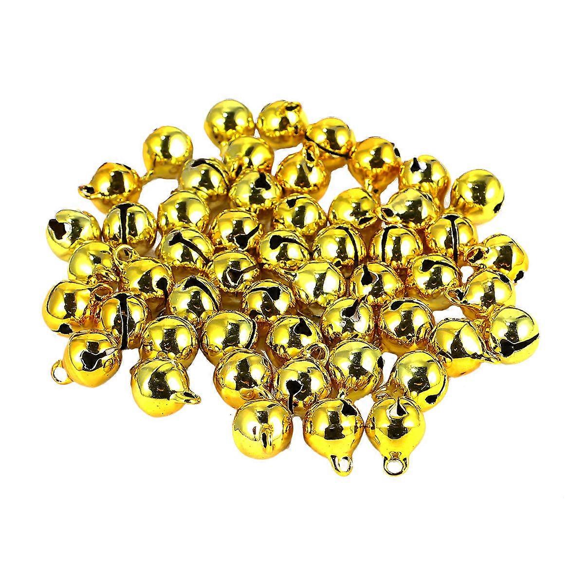 200Pcs Jingle Bells for Decoration with Silver Color and 8mm Size Great for Christmas Party Crafts