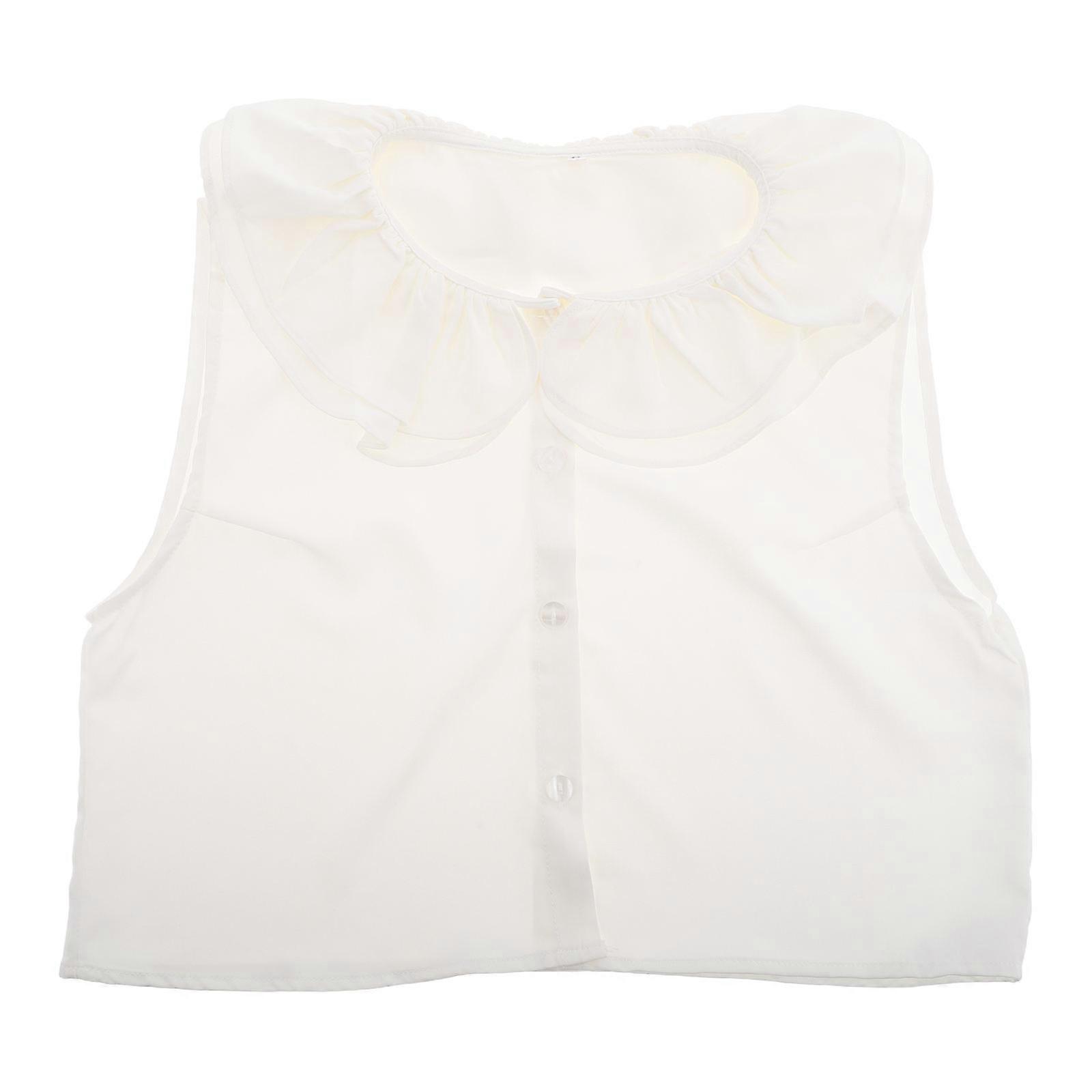 Elegant Faux Collar White Vest Versatile Accessory For Women Formal Occasions 1Pcs