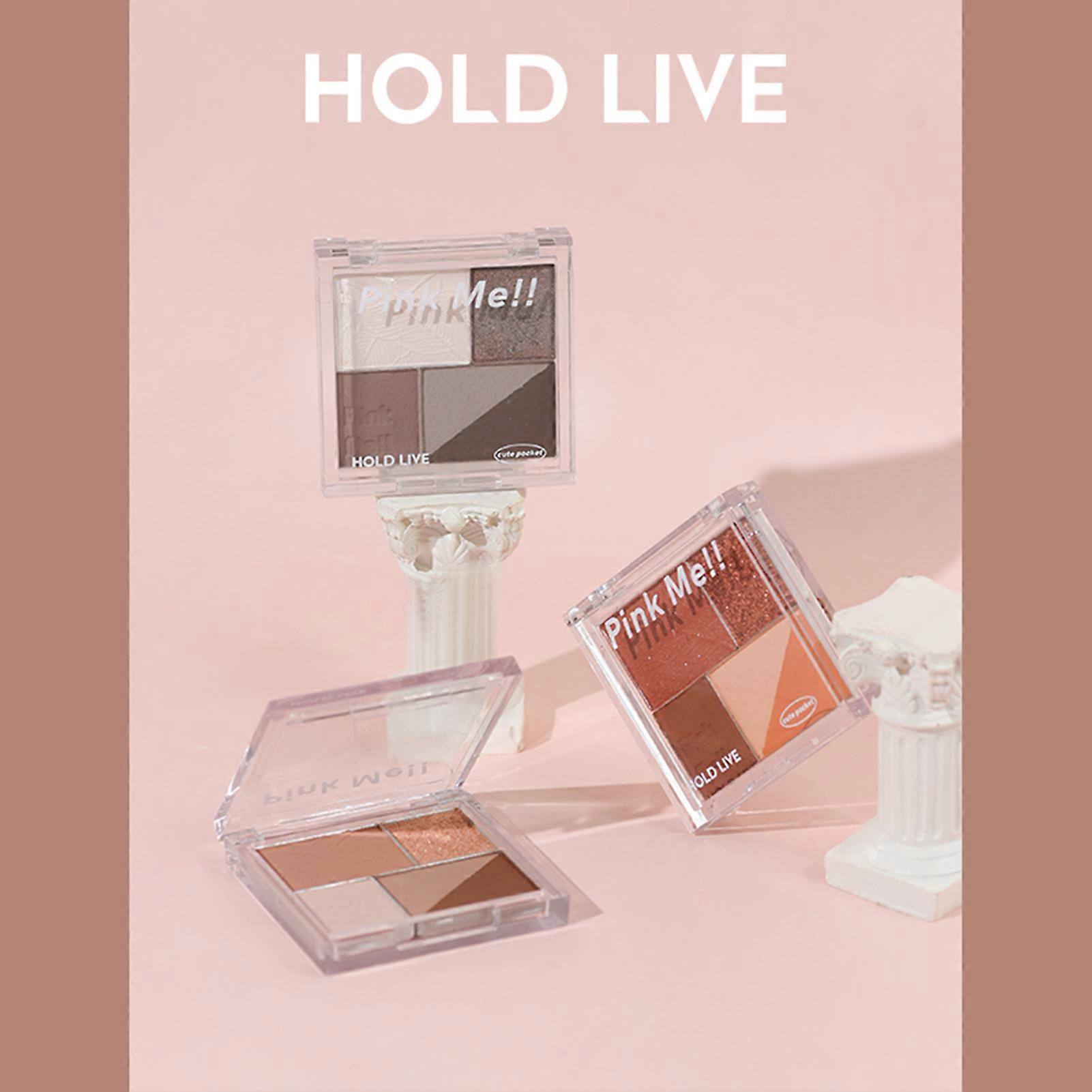 HOLD LIVE 5 Colors Eyeshadow Palette High Pigmented Glitter Matte Eyes Shadow Portable Pocket Design