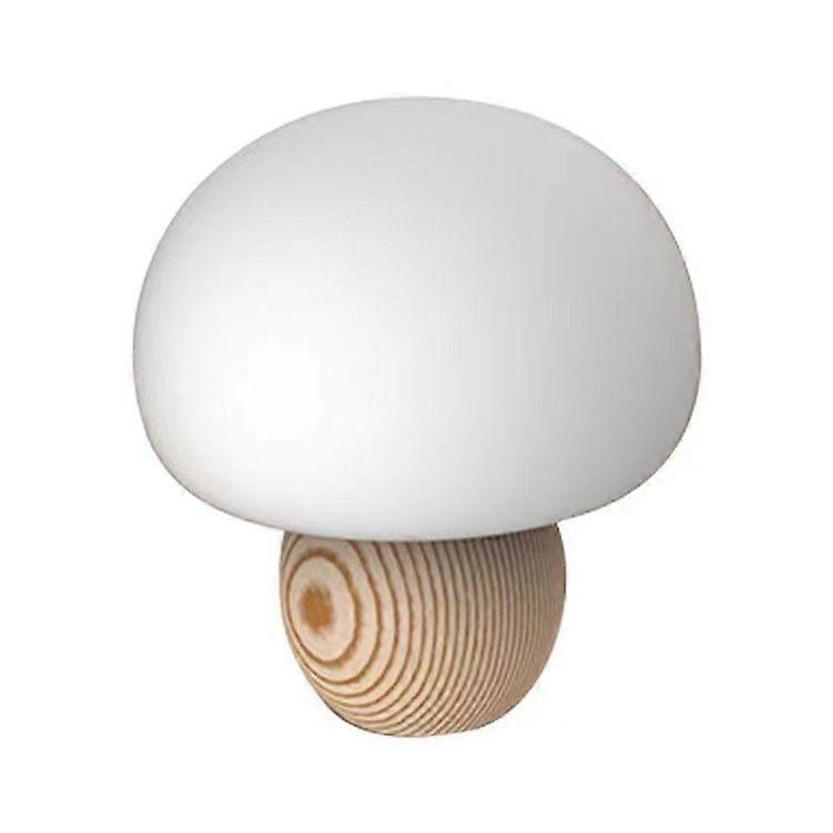 Mushroom Night Light Cute LED Pat Light Silicone USB Charging Night Lamp Touch Sensor (White)