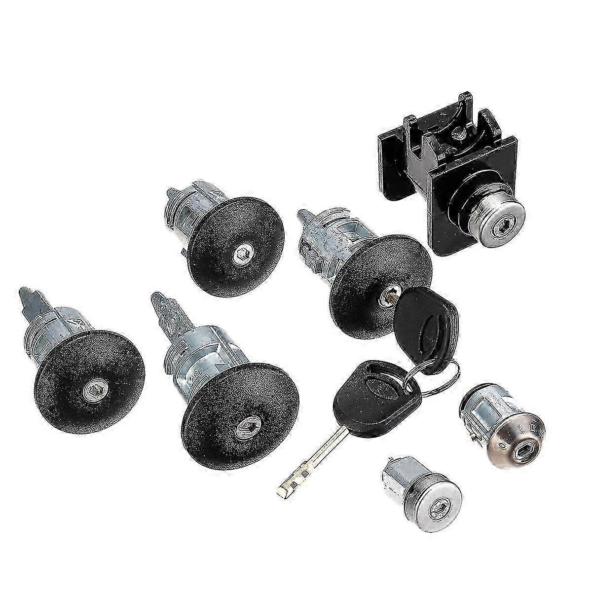 7pcs Car Barrel Door Locks Set 4359018 1c1a-v22050- For Transit Mk6 2000 2001 2002 2003-2006