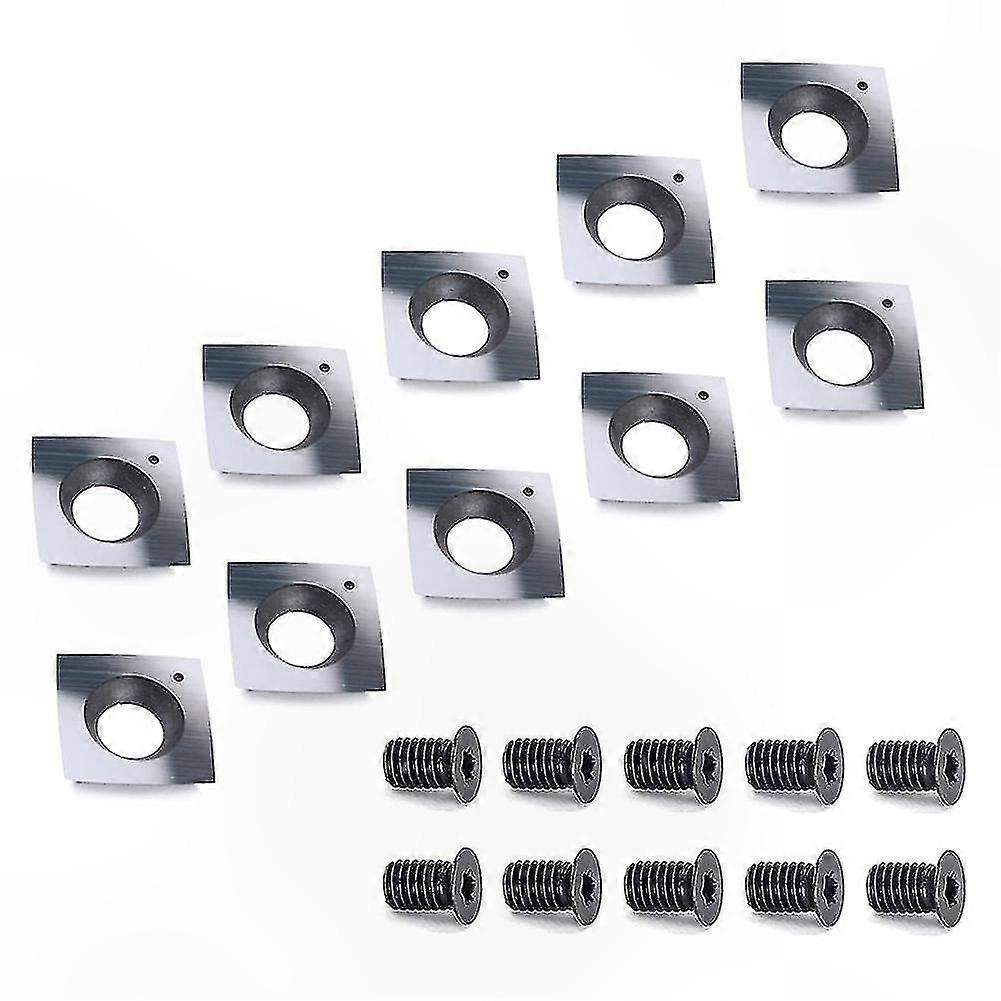Carbide Inserts 15x15x2.5mm with 4inch Edge Radius, 10 Packs for Shelix Cutterhead R100-81