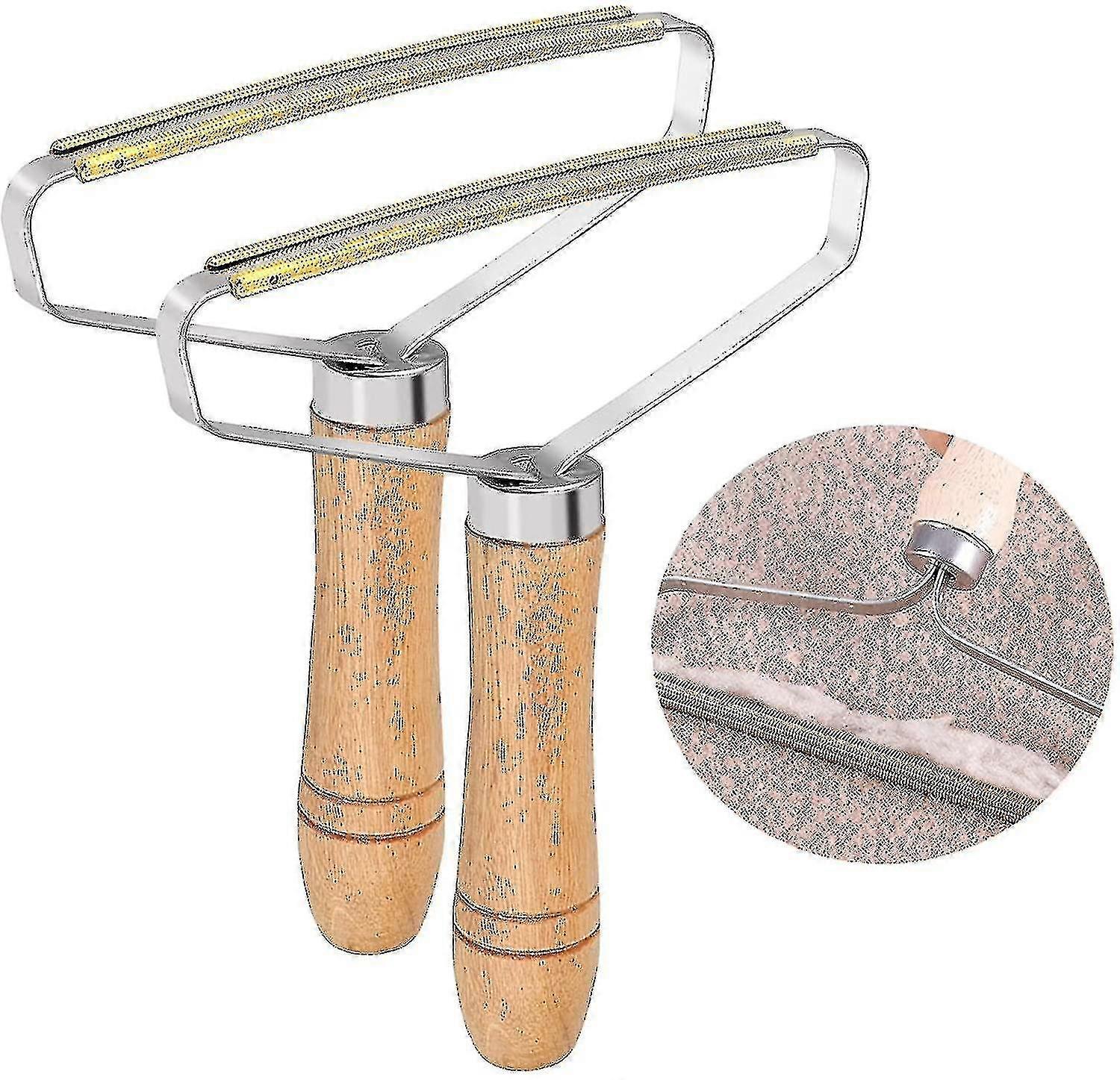 2er-Pack tragbarer Tierhaarentferner für Kleidung, Decken, Sofas, Teppich