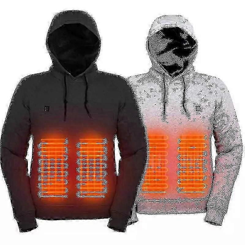 USB Electric Heated Hoodie Jacket - Lightweight Winter Sweatshirt with Heating Tech