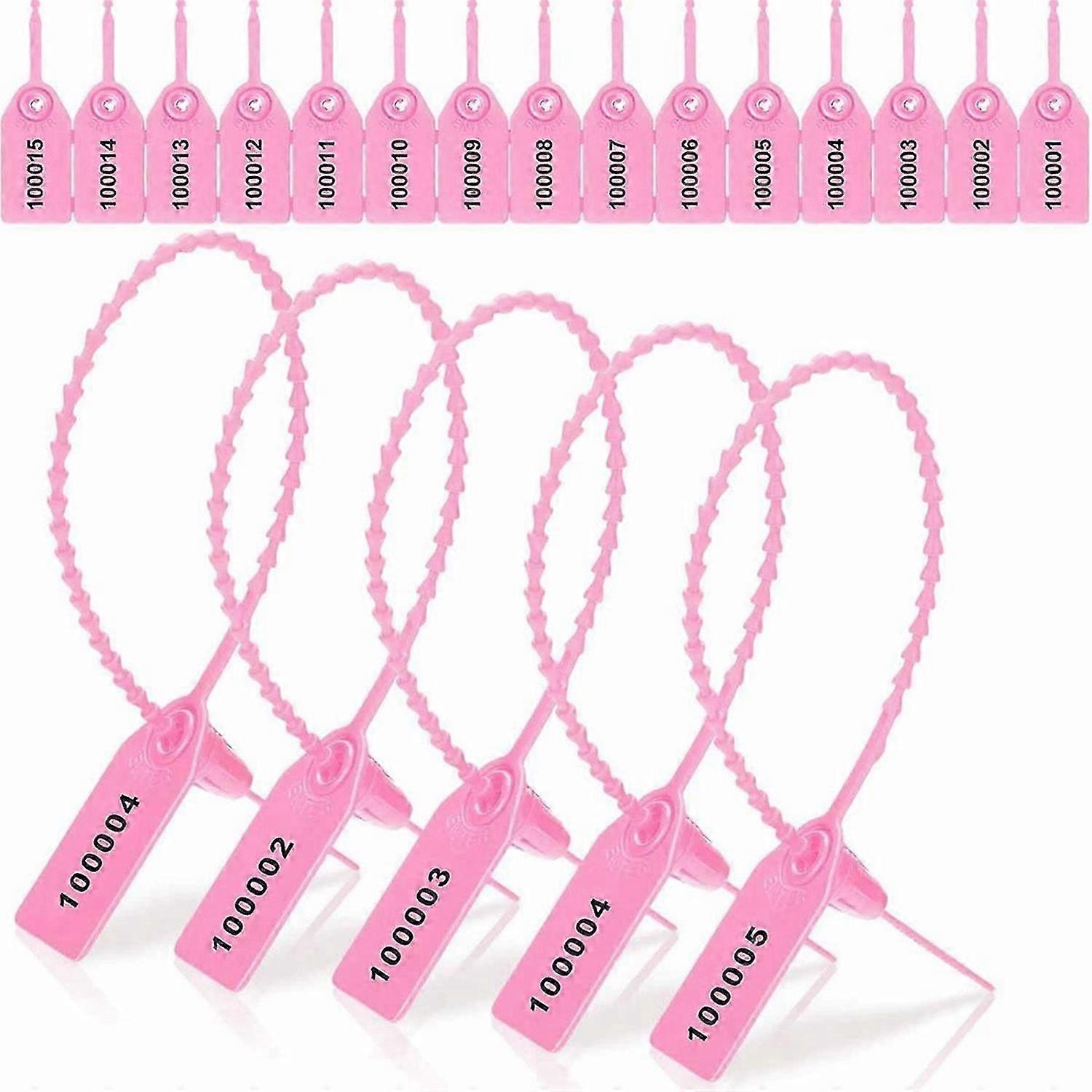 1000 Pcs Plastic Tamper Seals Tags Pink