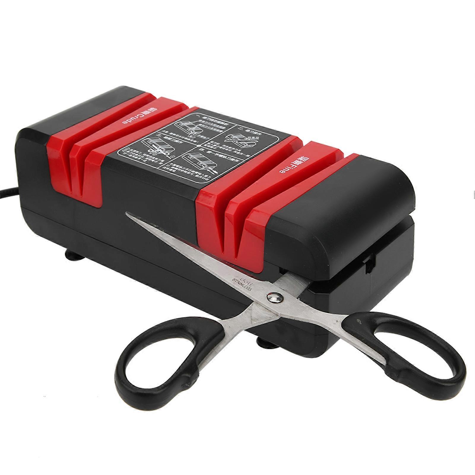 Multi-Functional Electric Blades Sharpener 210x90x80mm BlackRed