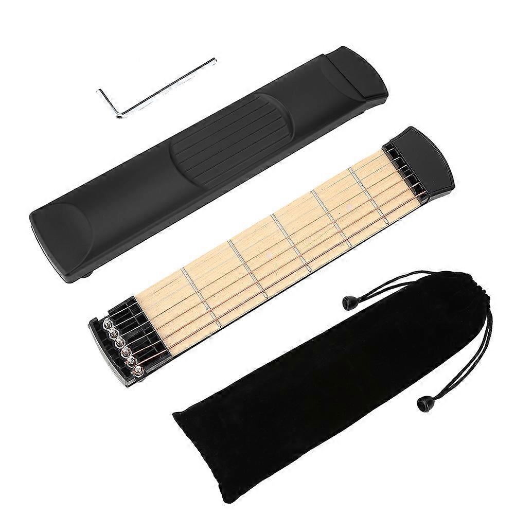 New 6 fret left handed portable pocket guitar, ideal for beginner guitarists to practice