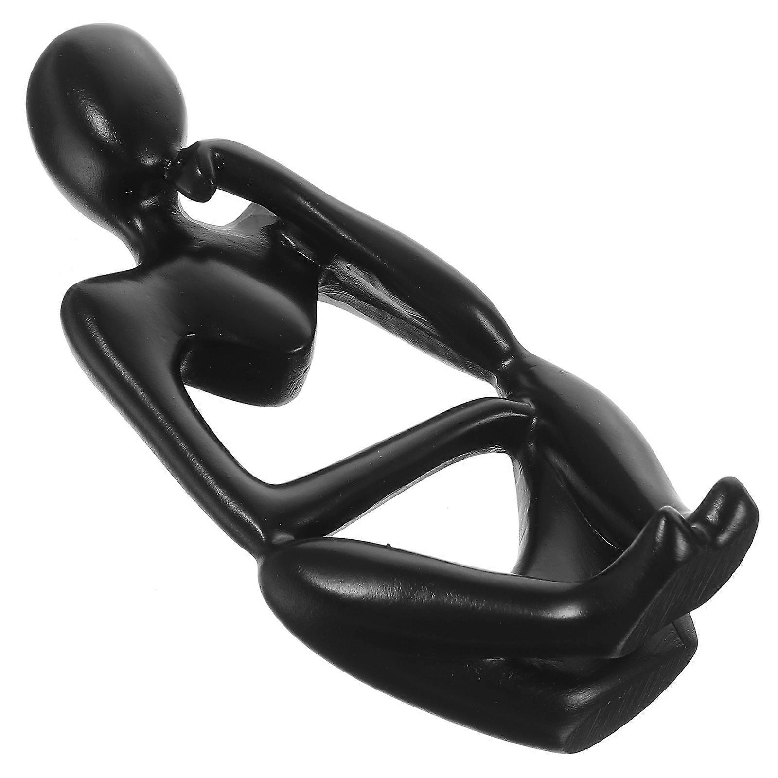 Thinker Statue Modern Abstract Sculpture for Decoration 3Pcs Set