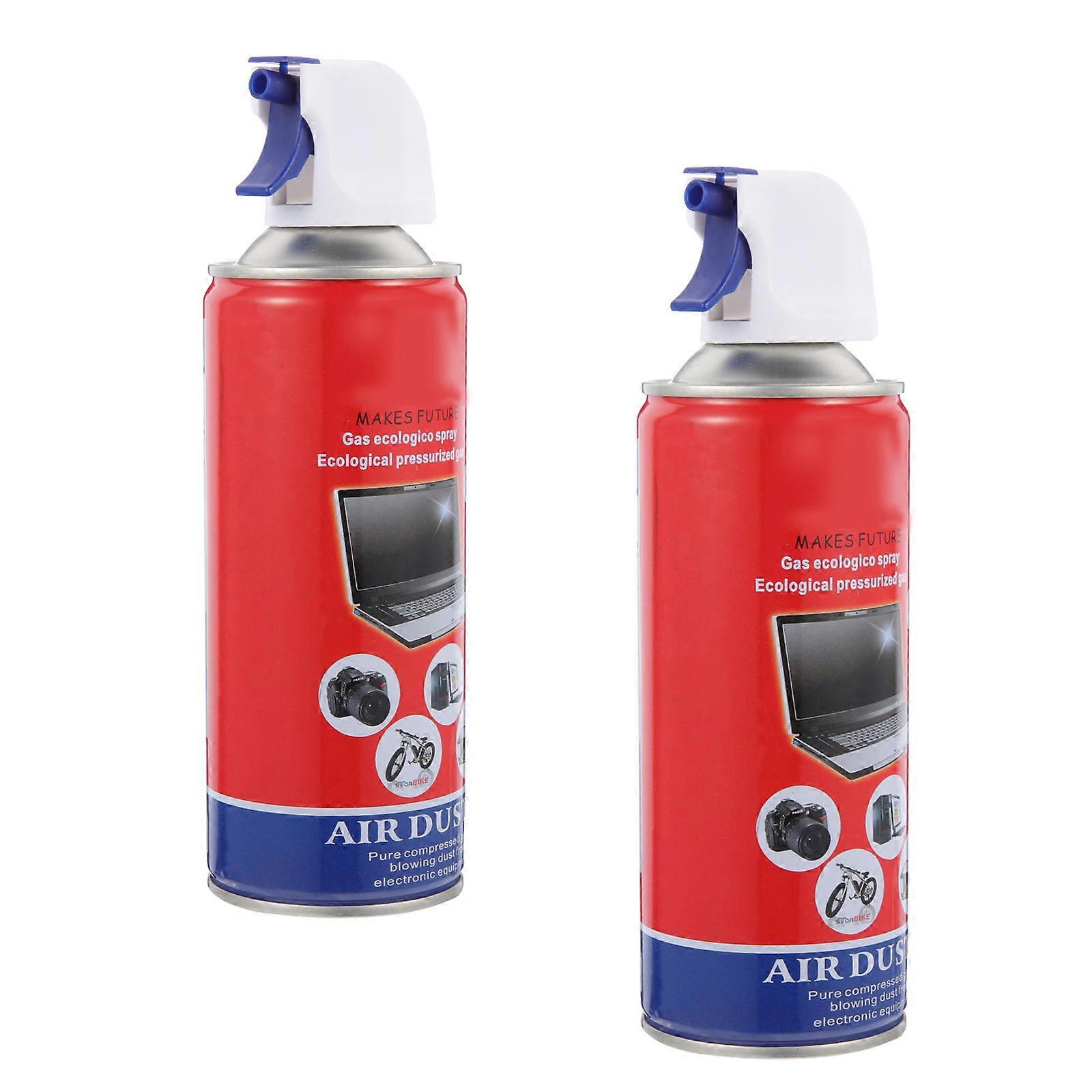 Red Compressed Gas Duster Cleaner for Electronics 2Pcs Air Can