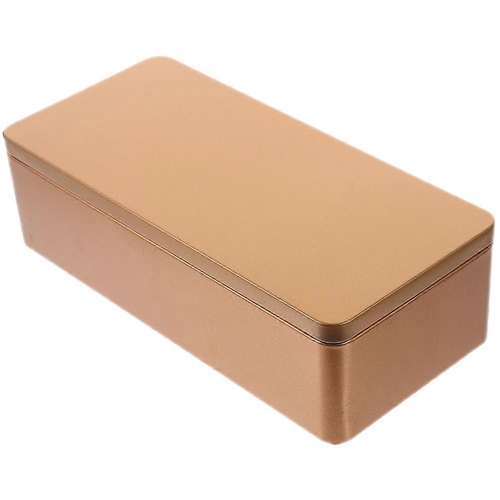 Golden Tinplate Tea Tin Box for Airtight Storage 4Pcs Tea Storage Holder