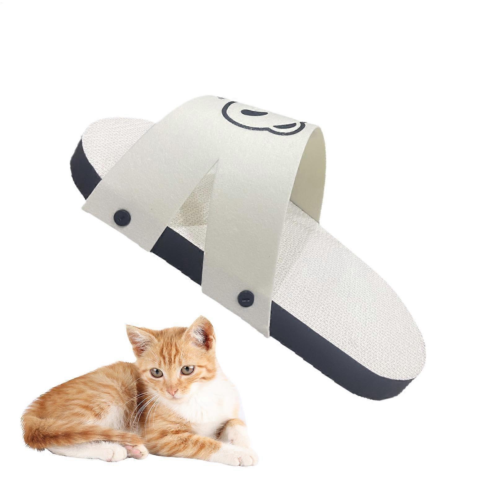 Cat Scratching Board SlippersShaped Corrugated Cardboard Kitten Scratcher Toy for Indoor Cats