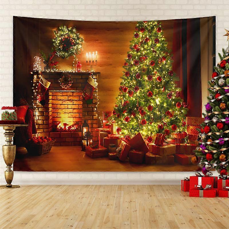 Christmas tapestry Christmas tree photo background hanging cloth fireplace decoration party Nordic style