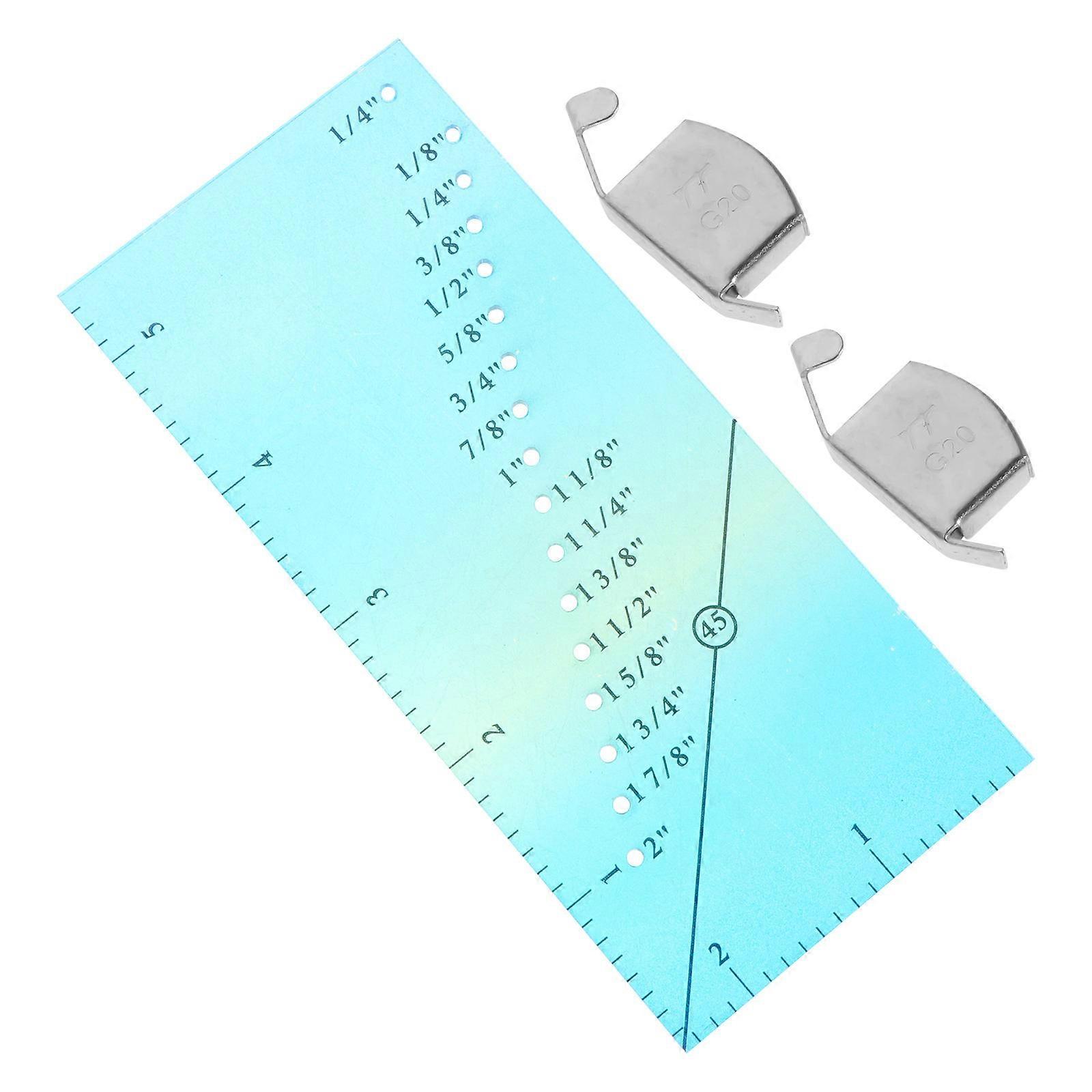 Sewing Machine Seam Allowance Ruler Plastic Measuring Tool 2Sets