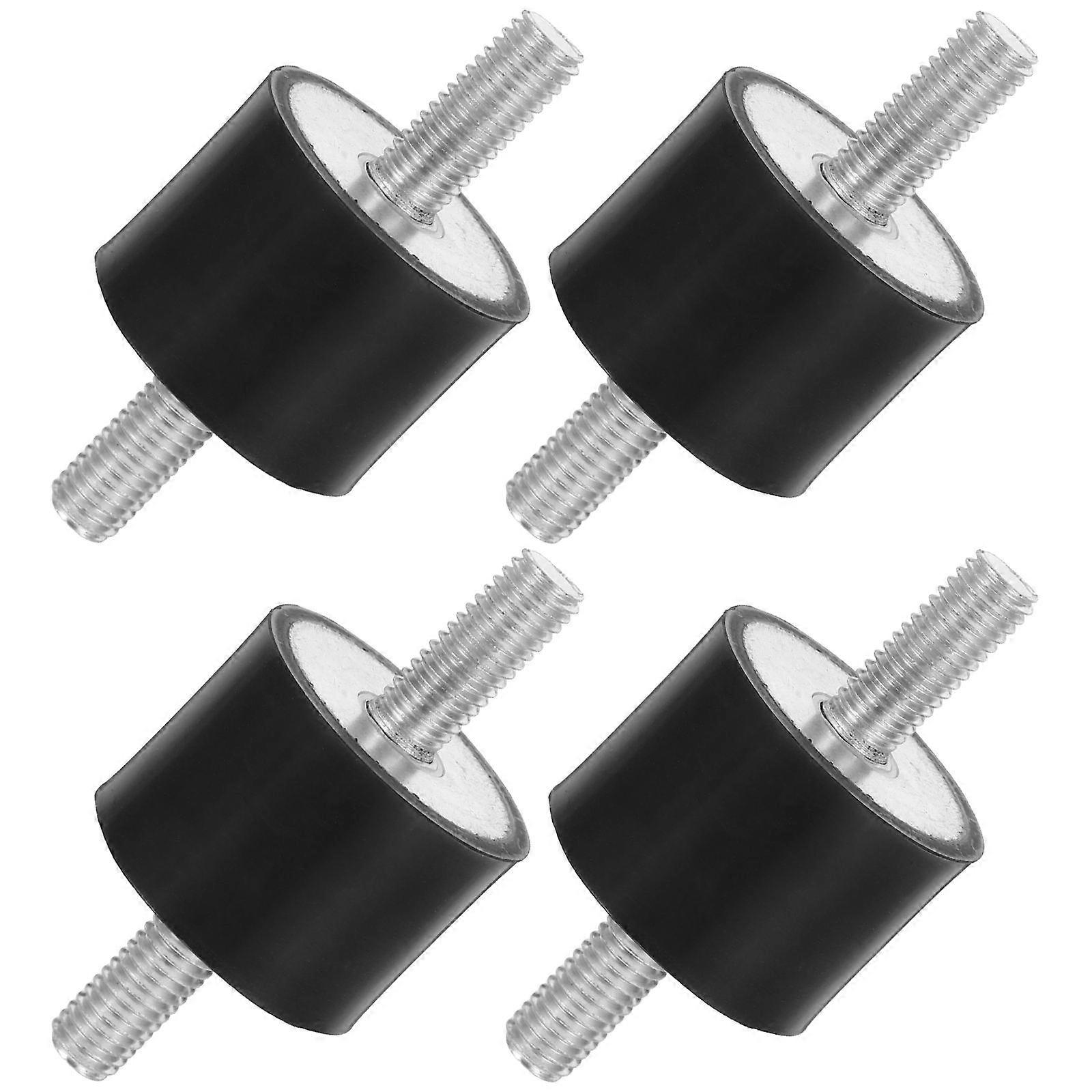 Black Rubber Shock Absorber Mounts for Shock Absorbing with Dual Studs 4Pcs