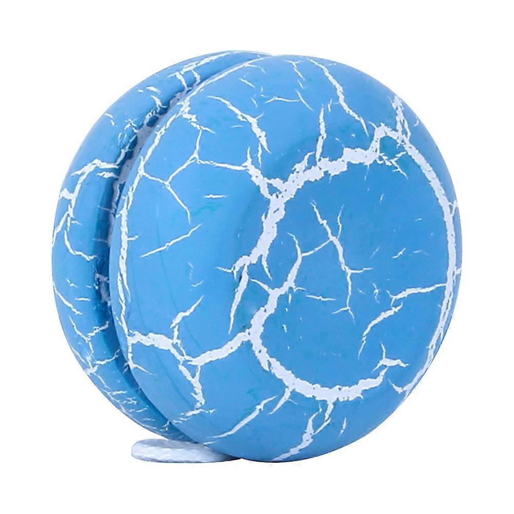 Blue Wooden Yo-Yo Toy for Kids Playing with 1Pcs Crack Pattern