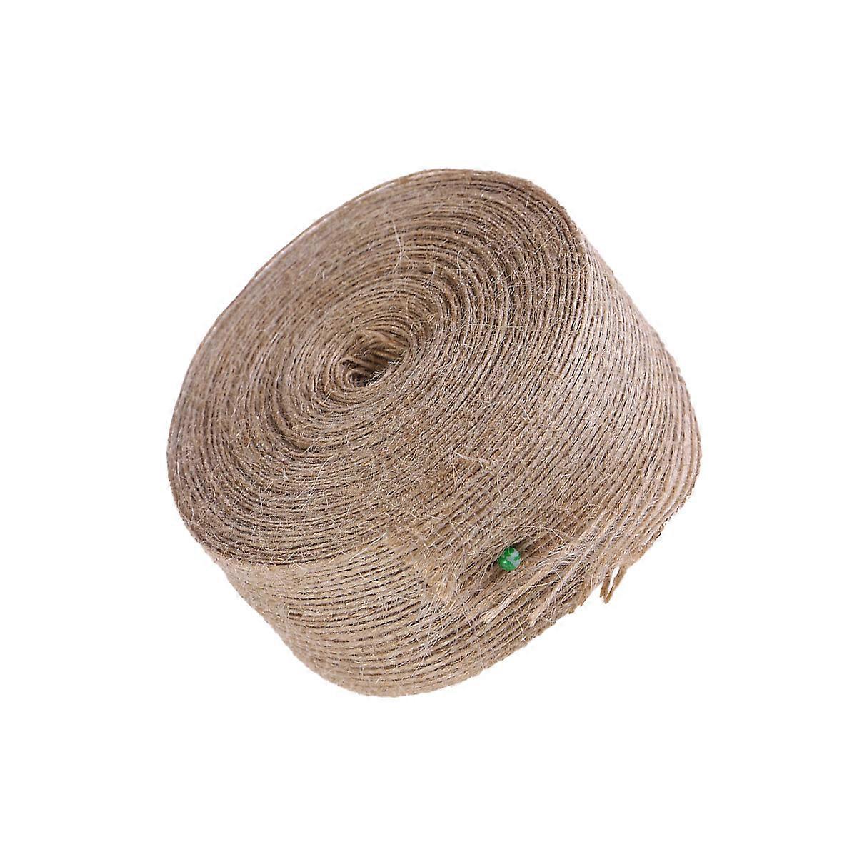 Ribbon Webbing Natural Jute Rope for Weaving 2Pcs Brown Burlap