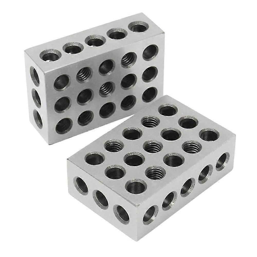 Pair 1-2-3 Block Set 0.0001" Matching Precision Mill Machinist 23 Holes 123