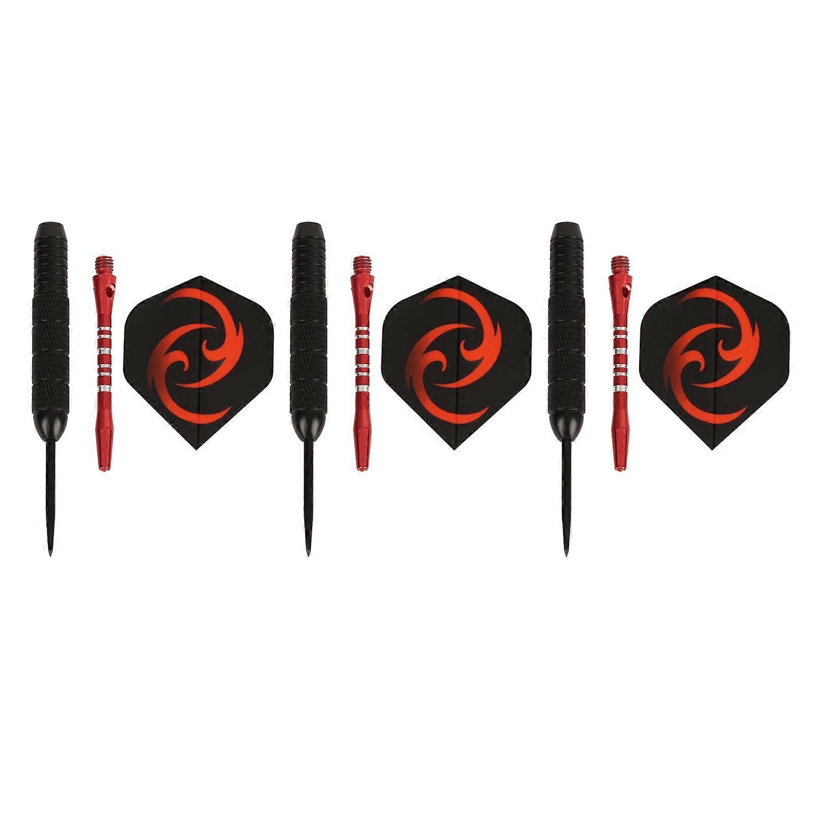 Steel Tip Darts Set Point Metal Tip Anti Slip Light Weight Flight Professional Darts for Dartboard Home Bar Red