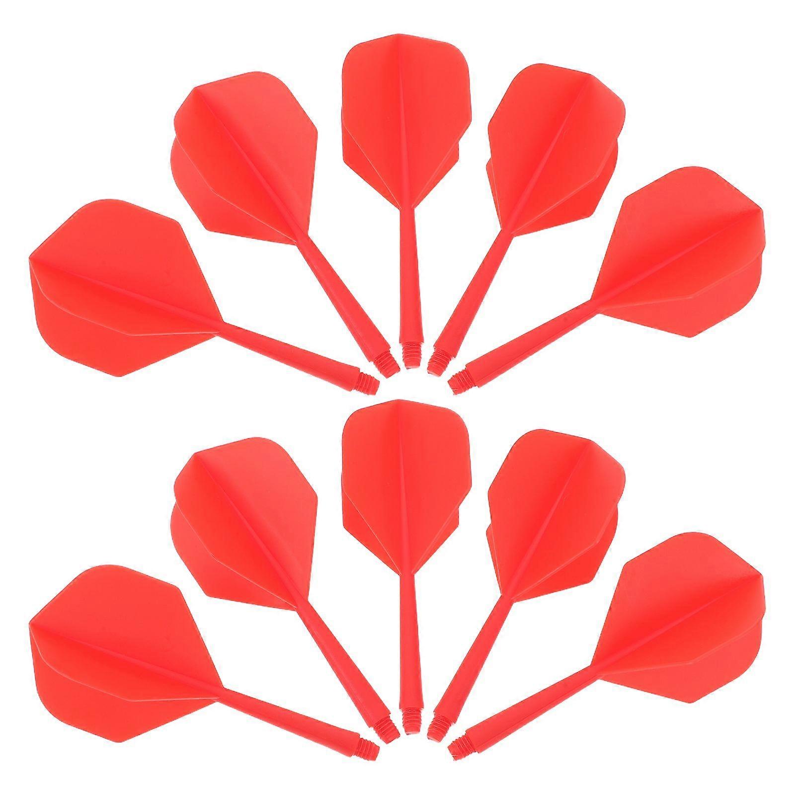 12pcs Integrated Dart Flights: Plastic Dart Shafts With Integrated Flights - Dartboard Accessories For Smooth Flying Replaceable For Game Enthusiasts