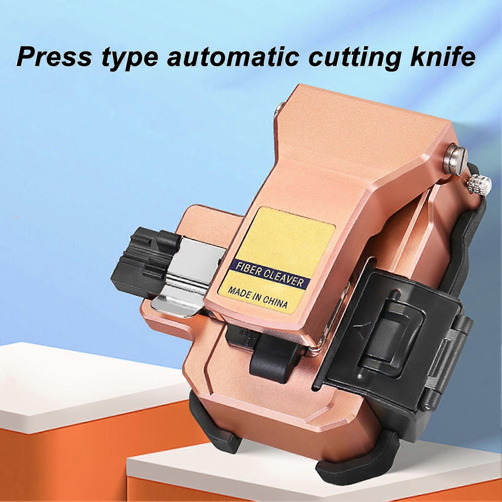 Fiber Cleaver Kit for FTTH with 3-in-1 Clamp Slot and Waste Box in Rose Gold