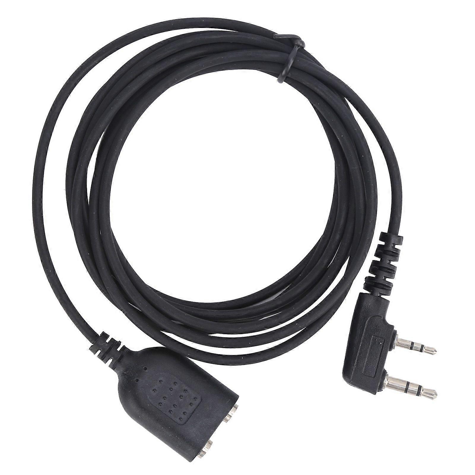Walkie Talkie Earpiece Extension Cord Male to Female 2Pin for Baofeng UV5R BF888S