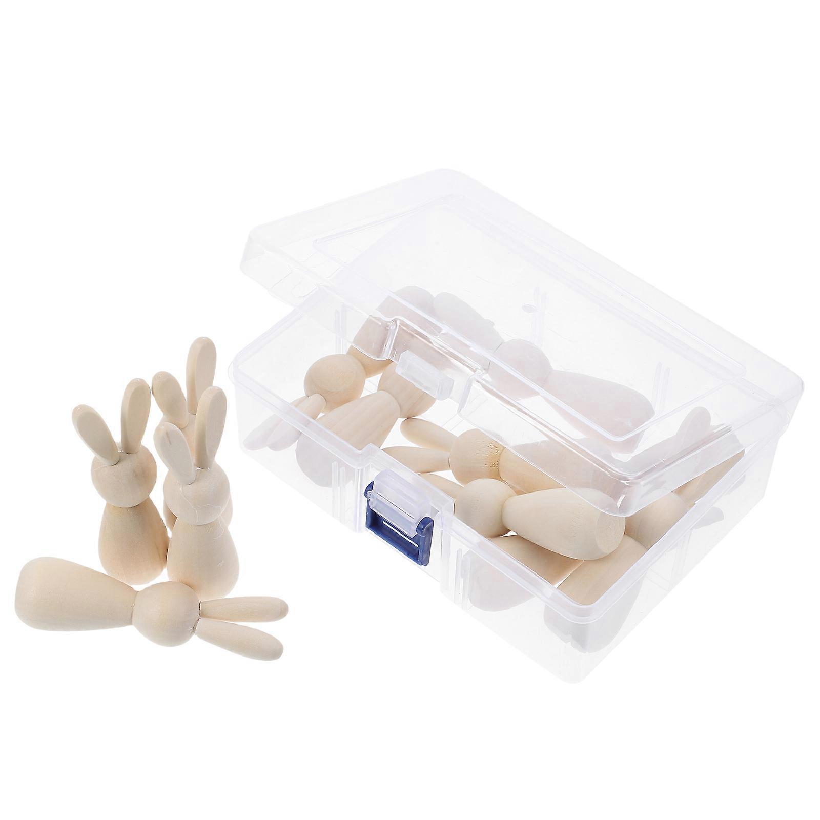 Wooden Craft Bunny DIY Kit for 5Sets Easter Holiday Crafting