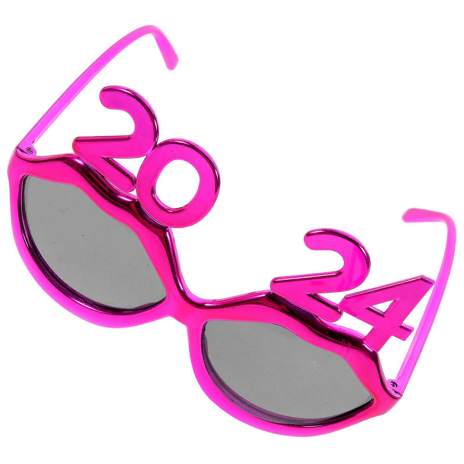 Rosy New Year Glasses Eyeglass Prop for Decoration 2024 One Piece