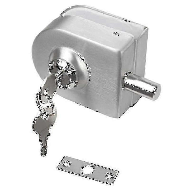 Adjustable Clamp-On Glass Door Lock with Anti-Theft Security Bolt