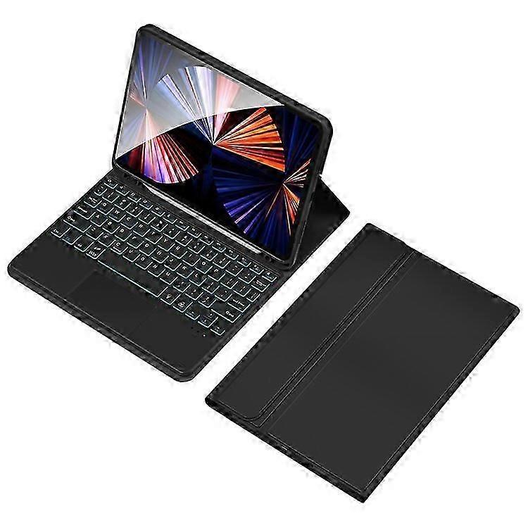 TP-1099 Compatible For iPad 10.9 (2022) Touchpad Bluetooth Keyboard Case with Backlit, PU+PC Pen Slot Tablet Case