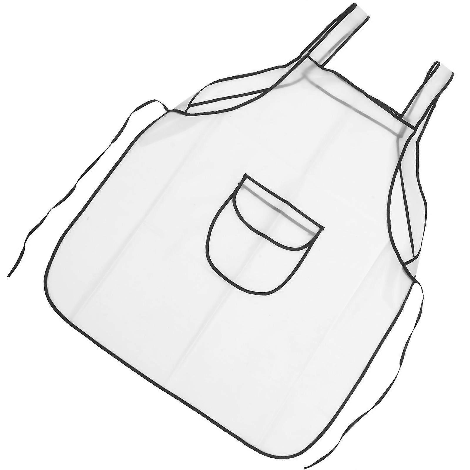 Barber Hairdressing Apron for Men for Salon Use 1 Piece White Tpu Apron