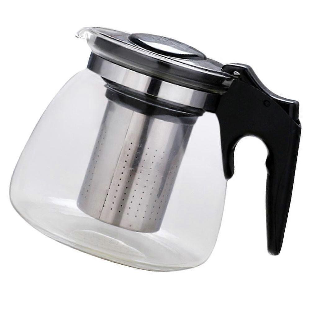 Steeping Teapot Glass Tea Kettle for Daily Use Heat Resistant Glass with Infuser Filter Lid 1Pcs