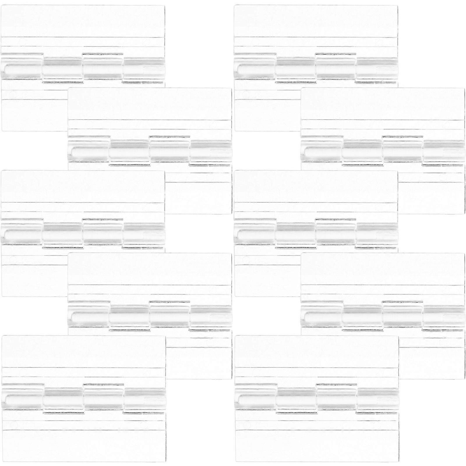 Durable Acrylic Hinges Folding for Cabinet Drawers Transparent 30Pcs