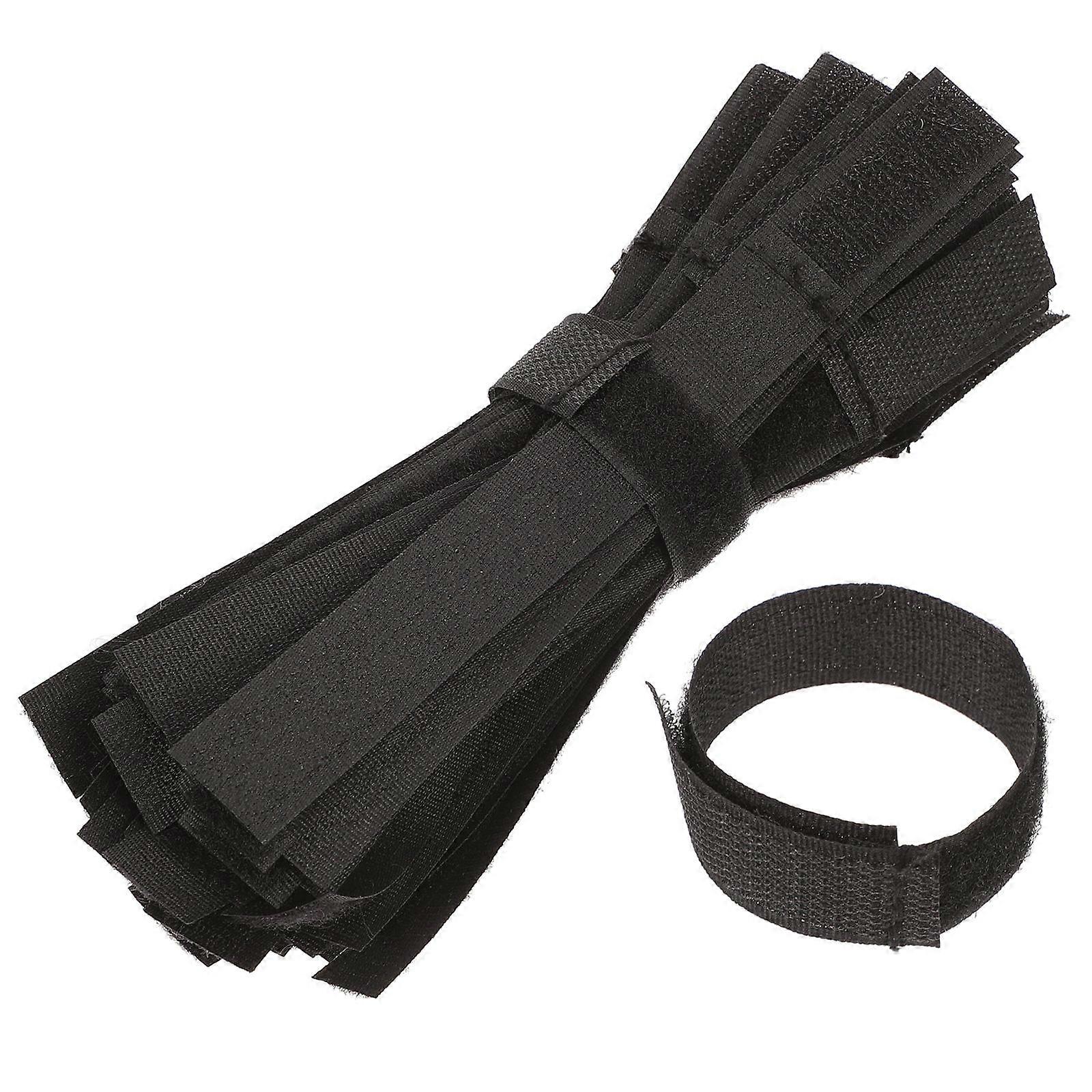 Cord Organizer 100 Pcs Reusable Cable Straps Suitable For Home And Office Use 7.5X0.8X0.1 Inch Black Wire Tying