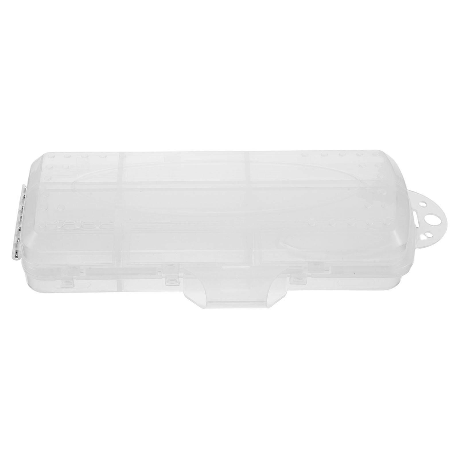 Anglers Fishing Tackle Box Rectangular Bait Storage Organizer for Outdoor Fishing Trips Transparent Color Multi-Use 1Set