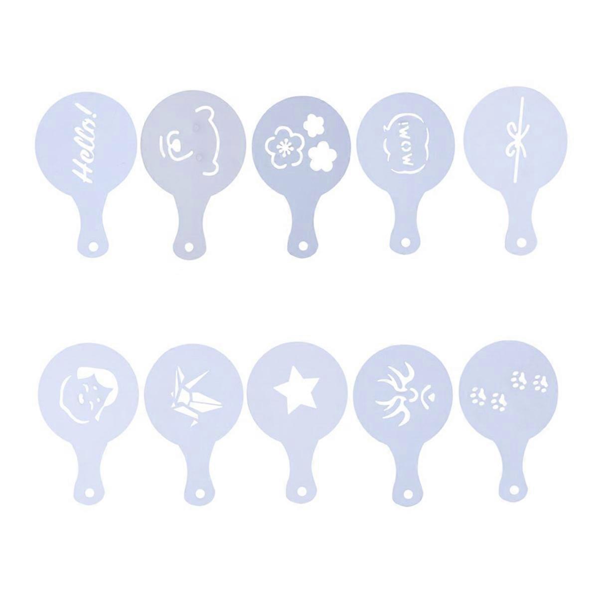 Art Stencils for Coffee for Decoration 20Pcs Coffee Tools