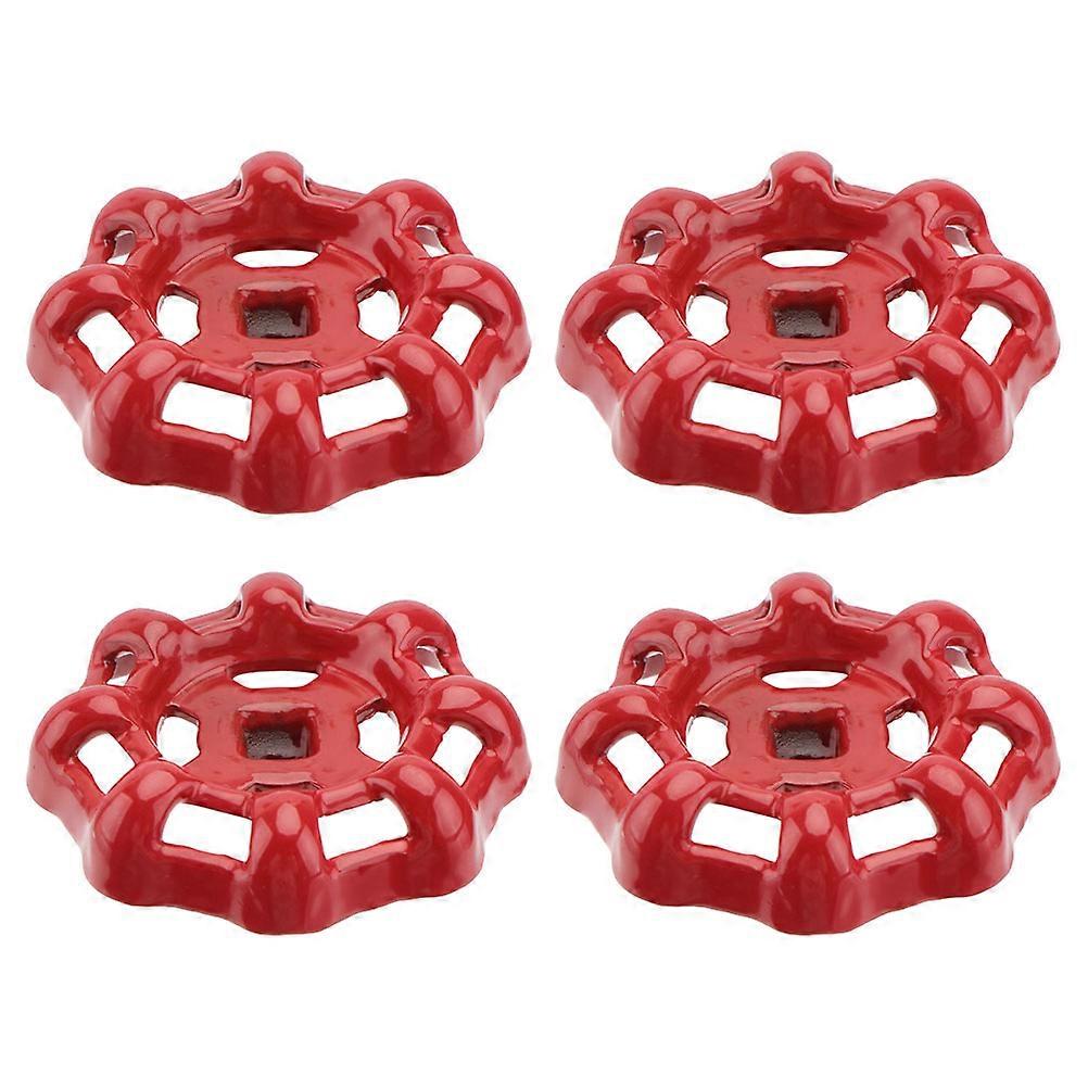 Shutoff Handle Fitting Gate Valve Wheel Handle Replacement 8Pcs Red