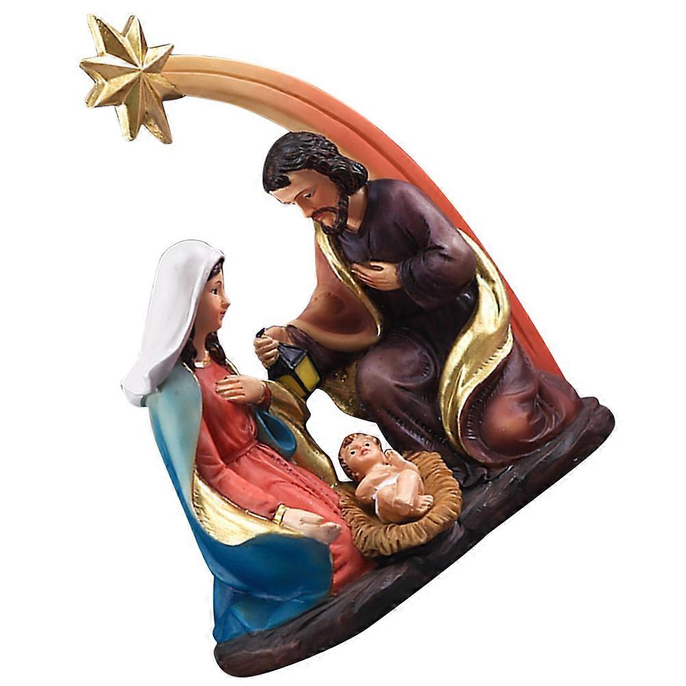 Handcrafted Jesus Virgin Statue Desktop Decor For Family And Christian Gift Giving 3Pcs With Unique Design