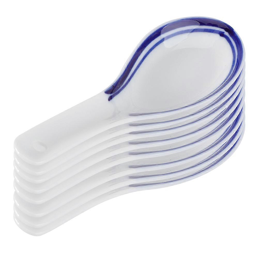 Household Dinner Spoon Chinese Style Soup Multi-Function Food Spoon 16Pcs