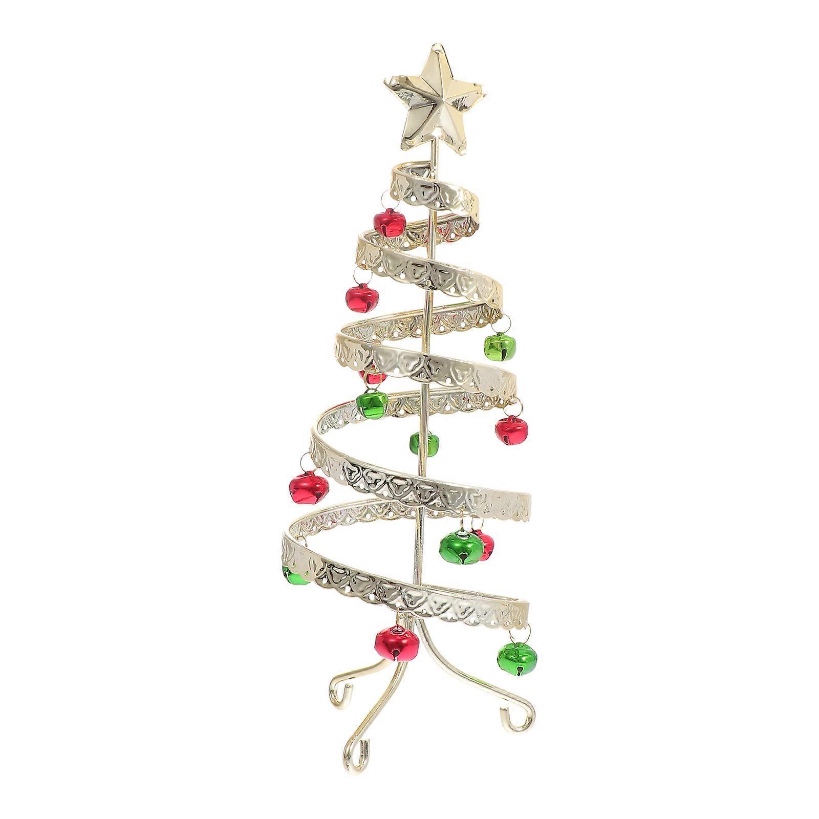 Iron Art Jingle Bell Rack Storage Display for 5Pcs Xmas Decoration