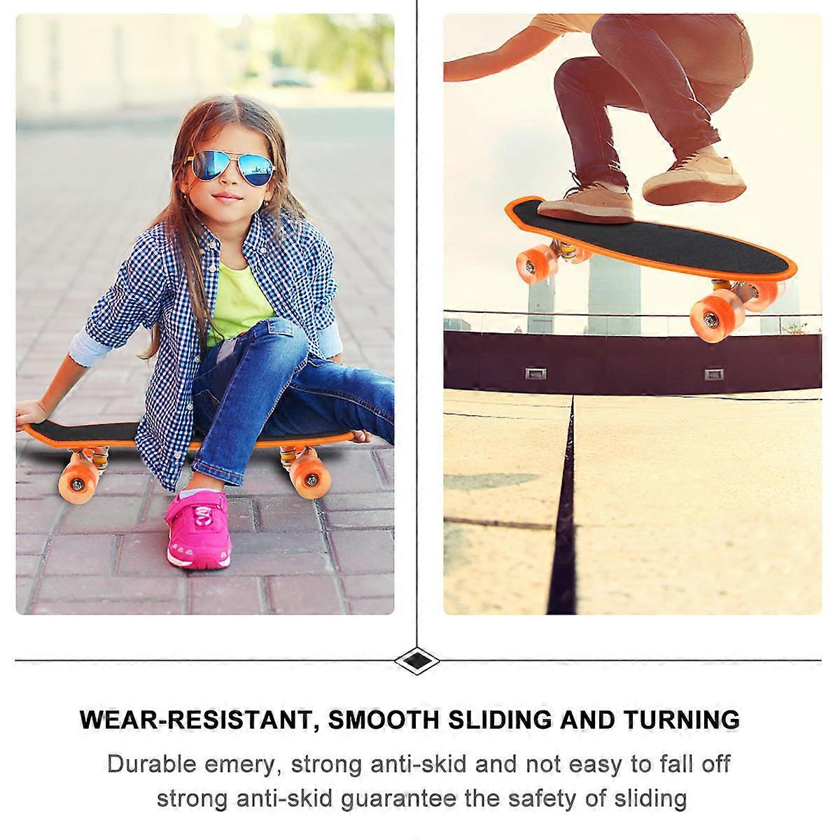Flashing Skateboard Durable Mini Fish Board For Urban Riding And 56X14.5X9.5Cm 1Set