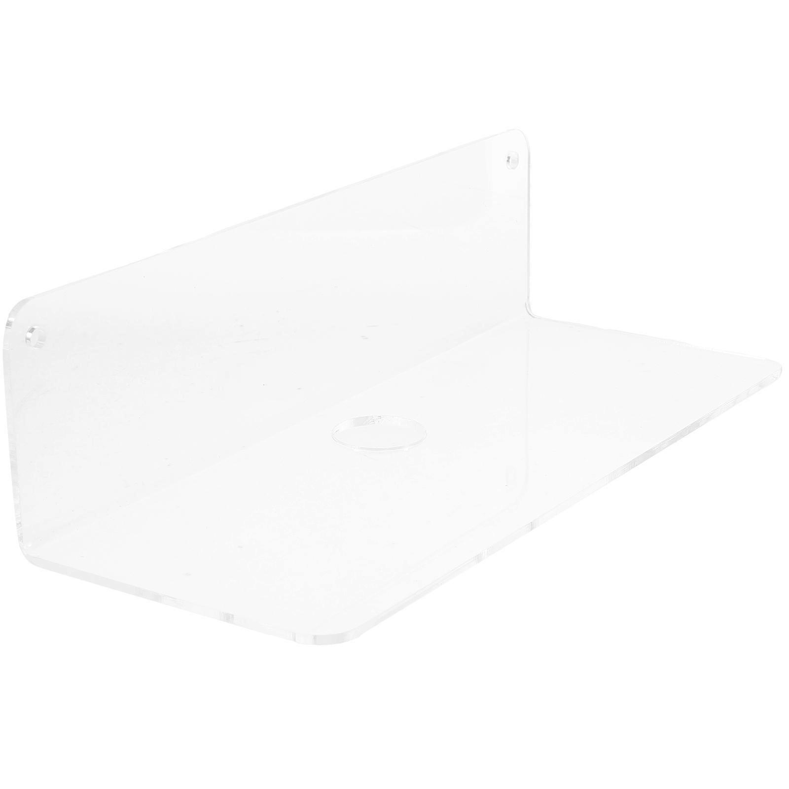 2Pcs Acrylic Floating Wall Shelf for Cake Display Transparent Storage Rack